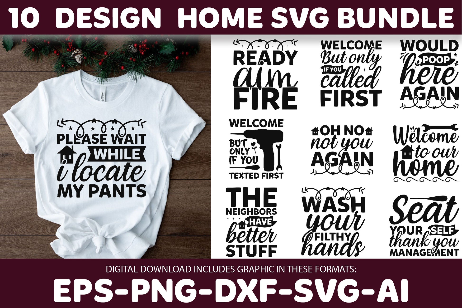 Home And Sign SVG Bundle 1 - CraftNest - Digital Crafting and Art