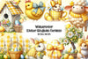 Yellow Easter Gingham Ceramic Clipart Bundle 1