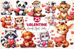 Valentine Animals Cookies Clipart Bundle - CraftNest - Digital Crafting and Art
