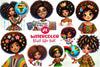 Black History Month Afro Girl Clipart Bundle
