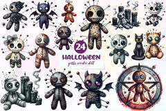 Halloween Gothic Voodoo Doll Clipart Bundle - CraftNest - Digital Crafting and Art