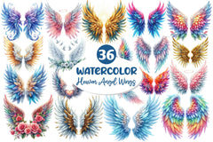 Heaven Angel Wings Clipart Bundle - CraftNest - Digital Crafting and Art