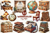 Antique Cozy Office Clipart Bundle