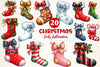 Christmas Socks Clipart Bundle