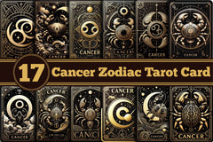 Cancer Zodiac Card Tarot Clipart Bundle - CraftNest - Digital Crafting and Art