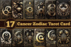 Cancer Zodiac Card Tarot Clipart Bundle