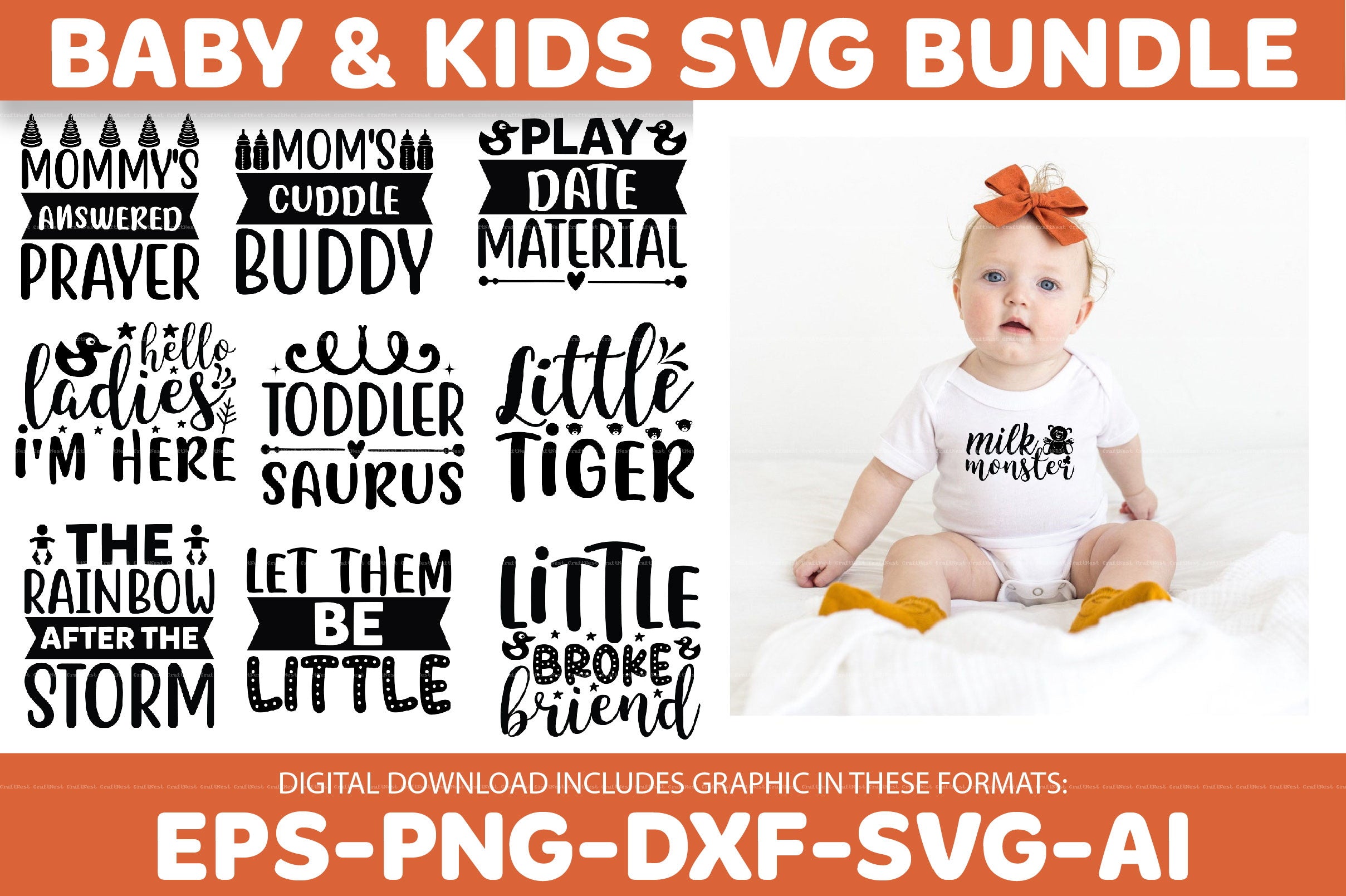 Baby & Kids SVG Bundle 88