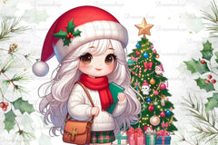 African American Christmas Girl Clipart Bundle 26 - CraftNest - Digital Crafting and Art