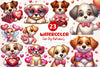 Cute Dog Valentine's Day Clipart Bundle