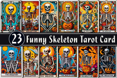 Funny Skeleton Tarot Card Clipart Bundle - CraftNest - Digital Crafting and Art