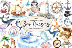 Adventure At Sea Nursery Clipart Bundle - CraftNest - Digital Crafting and Art