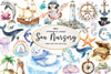 Adventure At Sea Nursery Clipart Bundle