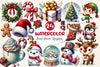 Hand Drawn Cartoon Christmas Clipart Bundle 2