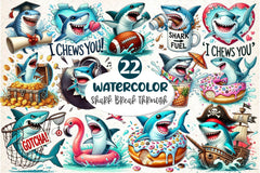 Funny Shark Break Through Clipart Bundle - CraftNest - Digital Crafting and Art
