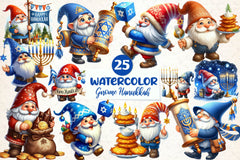 Gnome Hanukkah Clipart Bundle - CraftNest - Digital Crafting and Art