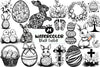 Black And White Easter Day Clipart Bundle