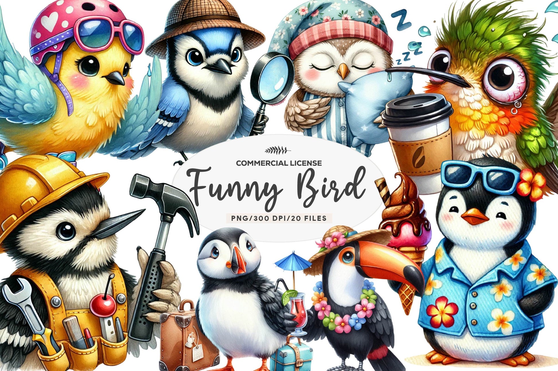 Quirky Funny Bird Clipart Bundle 3 - CraftNest - Digital Crafting and Art