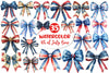 4th Of July Bow Clipart Bundle 2