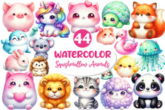 Squishmallow Animals Clipart Bundle - CraftNest - Digital Crafting and Art