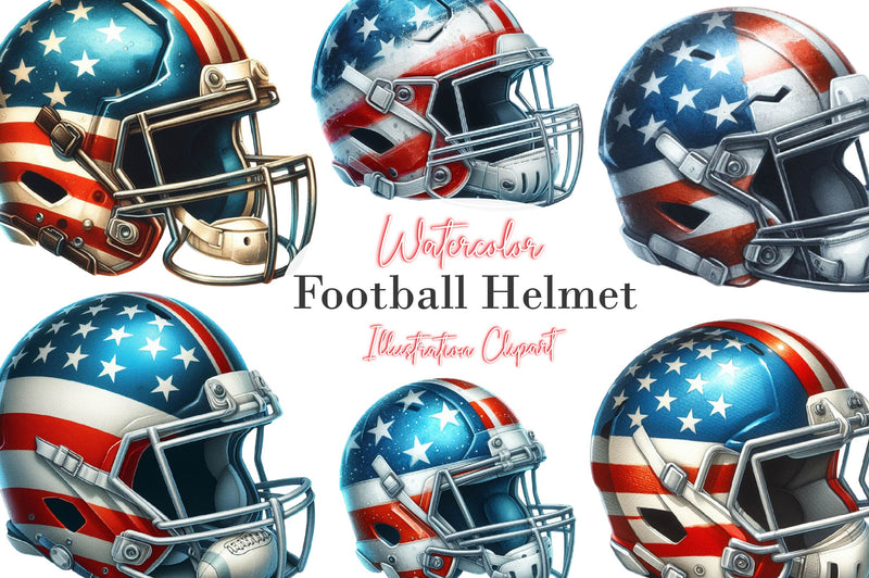 Football Helmet Clipart Bundle - CraftNest - Digital Crafting and Art