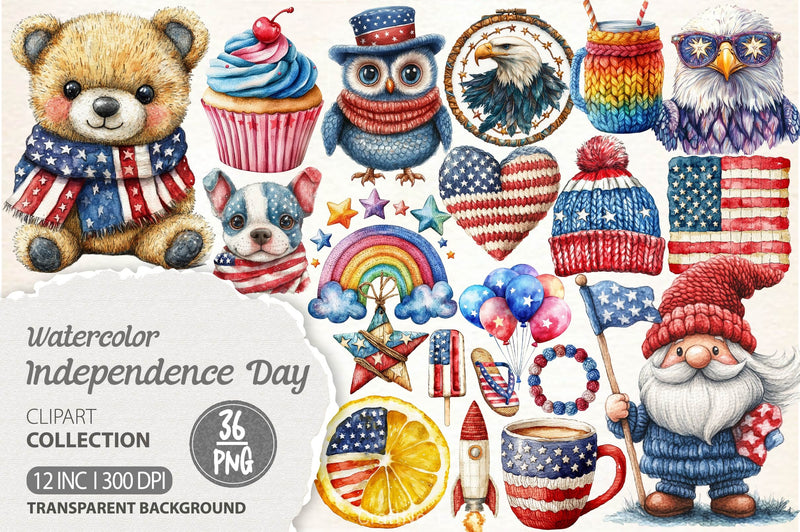 Crochet Independence Day Clipart Bundle - CraftNest - Digital Crafting and Art