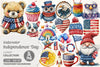 Crochet Independence Day Clipart Bundle