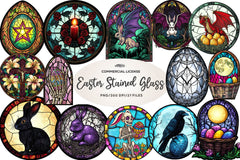 Gothic Round Stained Glass Easter Clipart Bundle - CraftNest - Digital Crafting and Art