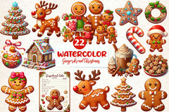 Gingerbread Cookie Christmas Clipart Bundle - CraftNest - Digital Crafting and Art