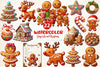 Gingerbread Cookie Christmas Clipart Bundle