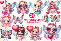 Chibi Valentine Fairy Clipart Bundle - CraftNest - Digital Crafting and Art