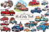 Rustic 4th Of July Truck Clipart Bundle