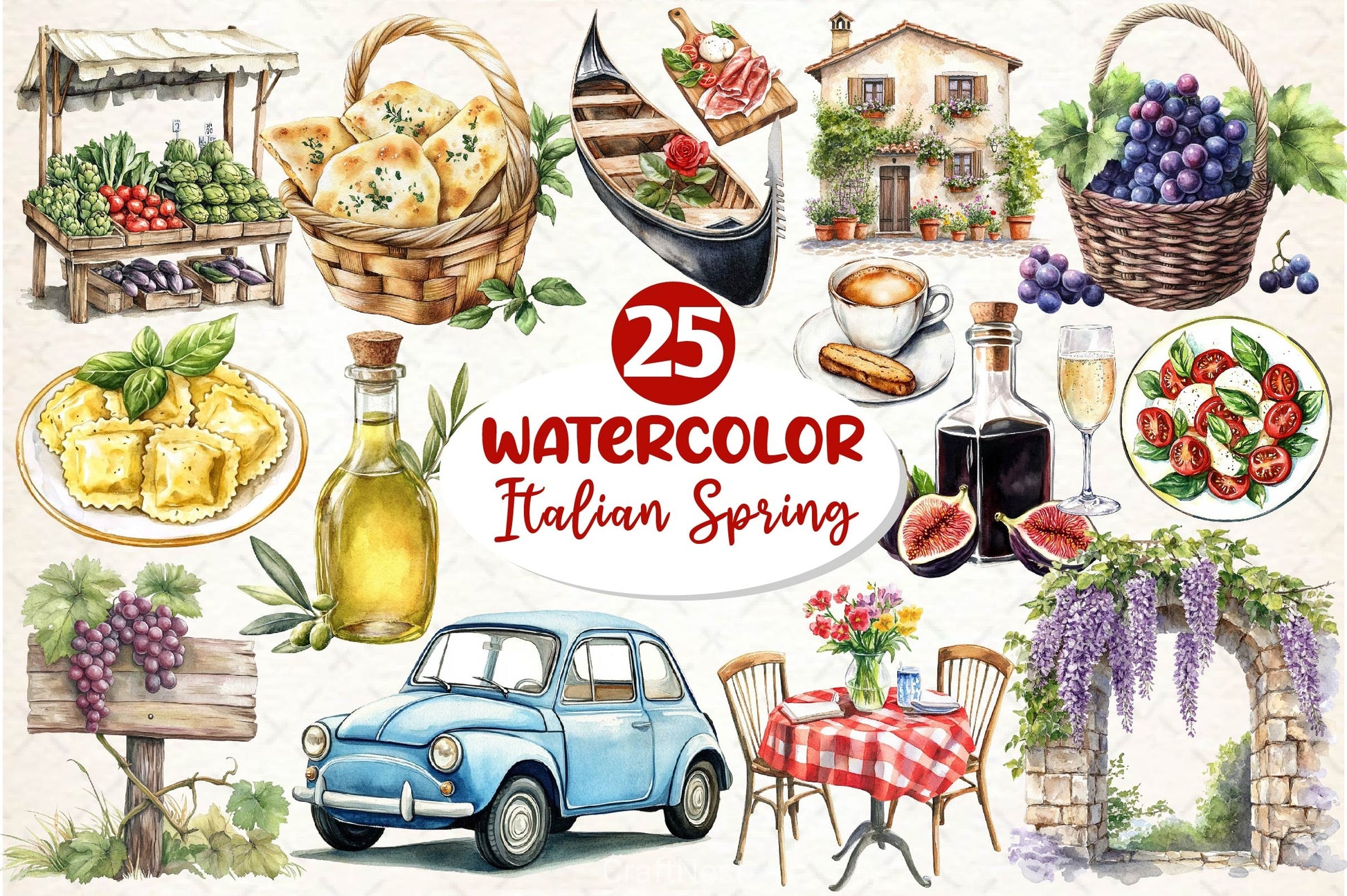 Italian Spring Clipart Bundle 2 - CraftNest - Digital Crafting and Art