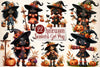 Halloween Scarecrow Girl Clipart Bundle