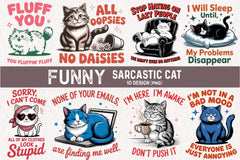 Funny Sarcastic Cat Clipart Bundle - CraftNest - Digital Crafting and Art