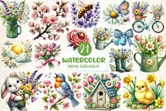 Spring Clipart Bundle 1 - CraftNest - Digital Crafting and Art