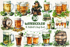 St Patrick's Day Beer Clipart Bundle - CraftNest - Digital Crafting and Art