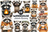 Autumn Raccoons Clipart Bundle