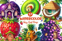 Fairy Fruit House Clipart Bundle - CraftNest - Digital Crafting and Art