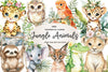 Boho Jungle Animals Summer Design Clipart Bundle