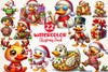 Funny Christmas Duck Clipart Bundle