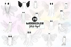 Ghost Angel Clipart Bundle - CraftNest - Digital Crafting and Art