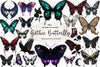 Gothic Summer Butterfly Clipart Bundle
