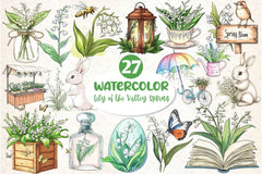 Lily Of The Valley Spring Clipart Bundle 2 - CraftNest - Digital Crafting and Art