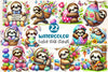 Easter Sloth Clipart Bundle