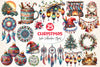 Boho Christmas Clipart Bundle