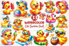 Cute Summer Rubber Duck Clipart Bundle