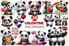 Valentine Panda Clipart Bundle 2