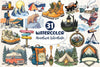 Vintage Mountain Adventure Clipart Bundle 2