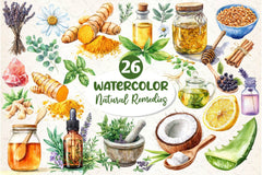 Natural Remedies Clipart Bundle 3 - CraftNest - Digital Crafting and Art