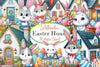 Easter Houses Clipart Bundle